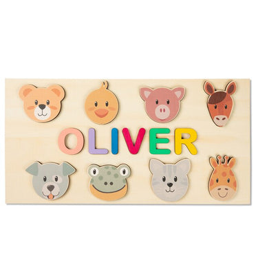 Ökospielzeug NameFun | Personalisierte Freude - Puzzle mit individuellem Namen für Kinder mit Stiften zum Lernen